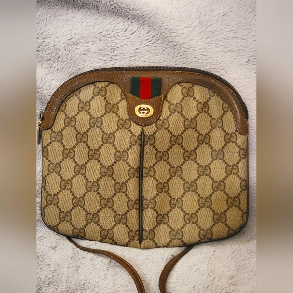 Gucci Handbags - GUCCI GG Canvas Web Sherry Line Shoulder Bag